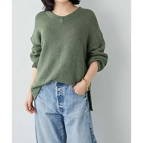 【ウィムガゼット/Whim Gazette】のリネンプルオーバー インテリア・キッズ・メンズ・レディースファッション・服の通販 founy(ファニー) 　ファッション　Fashion　レディースファッション　Fashion for Women　トップス・カットソー　Cut & Sew Tops　カジュアルプルオーバー・ニットトップス　Pullovers & Knit Tops / Casual Pullovers　2023年　2023　2023春夏・S/S　Spring/Summer 2023 SS23　おすすめ　Recommended / Our Picks　シンプル　Simple, Minimal　スリット　Slit, Slit Detail　リネン　Linen, Linen Fabric　リラックス　Relax, Relaxed Fit　エレガント 上品　Elegant　今季　This Season, Current Season　グリーン|ID: prp329100004459716 ipo3291000000031214474