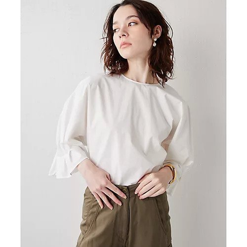 【ウィムガゼット/Whim Gazette】のタイプライタープルオーバー 人気、トレンドファッション・服の通販 founy(ファニー) 　ファッション　Fashion　レディースファッション　Fashion for Women　トップス・カットソー　Cut & Sew Tops　カジュアルプルオーバー・ニットトップス　Pullovers & Knit Tops / Casual Pullovers　2023年　2023　2023春夏・S/S　Spring/Summer 2023 SS23　シンプル　Simple, Minimal　タイプライター　Typewriter Fabric, Crisp Cotton　ボトム　Bottoms, Lower Wear　ワッシャー　Washer, Crinkled Finish　ヴィンテージ　Vintage Style　エレガント 上品　Elegant　半袖　Short Sleeve, Half Sleeve　夏　Summer　春　Spring　S/S・春夏　SS, Spring/Summer, Warm Season　other-2|ID: prp329100004459719 ipo3291000000031238422