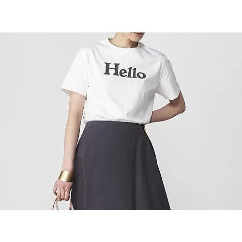 【マディソンブルー/MADISONBLUE】のHELLO CREW NECK TEE インテリア・キッズ・メンズ・レディースファッション・服の通販 founy(ファニー) 　ファッション　Fashion　レディースファッション　WOMEN　コンパクト　Compact　ジャケット　Jacket　人気　Popularity　定番　Standard　WHITE|ID: prp329100004459721 ipo3291000000031214503