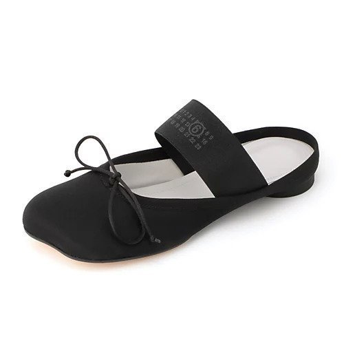 【エムエム6 メゾン マルタン マルジェラ/MM6 Maison Martin Margiela】のSLIPPER インテリア・キッズ・メンズ・レディースファッション・服の通販 founy(ファニー) 　ファッション　Fashion　レディースファッション　Fashion for Women　2025年　2025　2025春夏・S/S　Spring/Summer 2025 SS25　スリッパ　Slippers, Room Shoes　バレエ　Ballet, Ballet Style　フィット　Fit, Slim Fit　ラップ　Wrap, Wrap Design　リボン　Ribbon, Bow　ワイド　Wide, Wide Fit　Black|ID: prp329100004459729 ipo3291000000032525983