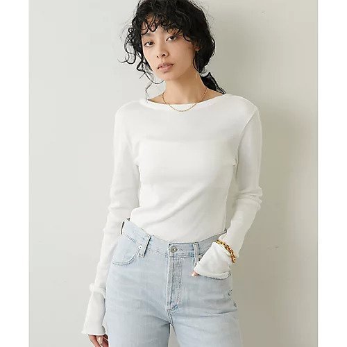 【ウィムガゼット/Whim Gazette】のVバックシャンカットソー2 人気、トレンドファッション・服の通販 founy(ファニー) 　ファッション　Fashion　レディースファッション　Fashion for Women　トップス・カットソー　Cut & Sew Tops　カットソー・ベーシックTシャツ　Cut-and-Sewn Tops / Stretch Tees & Basics　インナー　Innerwear　カッティング　Cutting Detail　今季　This Season, Current Season　ジャケット　Jacket, Outerwear　スマート　Smart, Elegant　テレコ　Ribbed, Rib Stitch　人気　Popular, Best Seller　ビスチェ　Bustier, Corset Top　フィット　Fit, Slim Fit　フェミニン　Feminine, Girly　プレミアム　Premium, High-End　ベーシック　Basic, Essential　ボーダー　Border, Stripe　無地　Plain, Solid Color　おすすめ　Recommended / Our Picks　2023春夏・S/S　Spring/Summer 2023 SS23　2023年　2023　エレガント 上品　Elegant　other-2|ID: prp329100004459735 ipo3291000000031238442