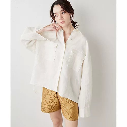 【ウィムガゼット/Whim Gazette】のリネンシャツ 人気、トレンドファッション・服の通販 founy(ファニー) 　ファッション　Fashion　レディースファッション　Fashion for Women　トップス・カットソー　Cut & Sew Tops　シャツ・ブラウス・オフィスカジュアル　Elegant Blouses & Button-Ups　フロント　Front, Front Design　ポケット　Pocket, Pocket Detail　羽織　Haori, Light Jacket　リネン　Linen, Linen Fabric　リラックス　Relax, Relaxed Fit　ワッシャー　Washer, Crinkled Finish　夏　Summer　2023春夏・S/S　Spring/Summer 2023 SS23　2023年　2023　エレガント 上品　Elegant　other-2|ID: prp329100004459737 ipo3291000000031238444