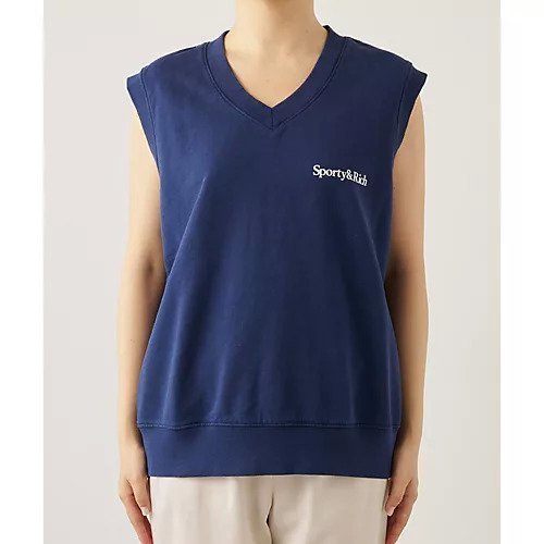 【ウィムガゼット/Whim Gazette】の【Sporty&Rich】ロゴVネックスウェット 人気、トレンドファッション・服の通販 founy(ファニー) 　ファッション　Fashion　レディースファッション　Fashion for Women　トップス・カットソー　Cut & Sew Tops　レディースパーカー・カジュアルフーディー　Casual Hoodies & Sweatshirts　スウェット・クルーネックトップス　Sweatshirts & Crewnecks / Relaxed Fit Sweat Tops　Vネックトップス　V-Neck Tops / V-Cut Neckline Shirts　シンプル　Simple, Minimal　スポーティ　Sporty, Casual Athletic　スマート　Smart, Elegant　スリーブ　Sleeve, Long Sleeve / Short Sleeve　雑誌　Magazine, Fashion Magazine　フレンチ　French, French Style　プリント　Print, Printed Pattern　おすすめ　Recommended / Our Picks　夏　Summer　2023春夏・S/S　Spring/Summer 2023 SS23　2023年　2023　other-2|ID: prp329100004459778 ipo3291000000031238484