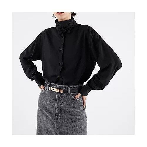 【ウィムガゼット/Whim Gazette】の【GEMINI】スタンドボーブラウス インテリア・キッズ・メンズ・レディースファッション・服の通販 founy(ファニー) https://founy.com/ ファッション Fashion レディースファッション Fashion for Women トップス・カットソー Cut & Sew Tops シャツ・ブラウス・オフィスカジュアル Elegant Blouses & Button-Ups カフス Cuff Design スウェット / スエット Sweatshirt, Sweatwear ハイネック High Neck, Mock Neck モダン Modern, Contemporary おすすめ Recommended / Our Picks 2023年 2023 2023-2024秋冬・A/W Autumn/Winter 2023–24 AW23–24 エレガント 上品 Elegant |ID: prp329100004459802 ipo3291000000031214895