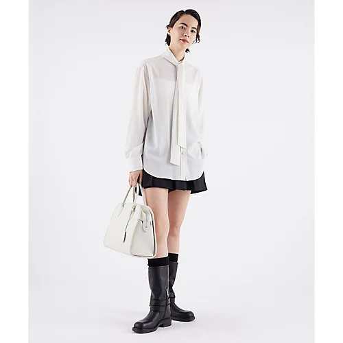 【ウィムガゼット/Whim Gazette】の【GEMINI】スタンドボーブラウス 人気、トレンドファッション・服の通販 founy(ファニー) 　ファッション　Fashion　レディースファッション　Fashion for Women　トップス・カットソー　Cut & Sew Tops　シャツ・ブラウス・オフィスカジュアル　Elegant Blouses & Button-Ups　カフス　Cuff Design　スウェット / スエット　Sweatshirt, Sweatwear　ハイネック　High Neck, Mock Neck　モダン　Modern, Contemporary　おすすめ　Recommended / Our Picks　2023年　2023　2023-2024秋冬・A/W　Autumn/Winter 2023–24 AW23–24　エレガント 上品　Elegant　other-3|ID: prp329100004459802 ipo3291000000031238507
