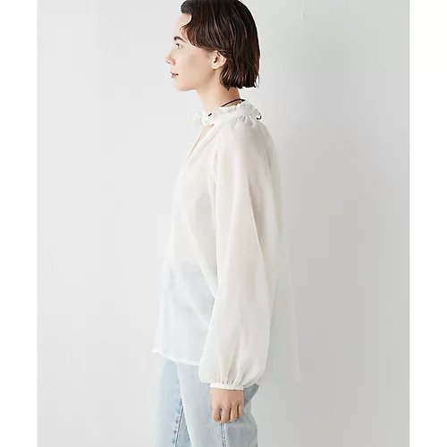【ウィムガゼット/Whim Gazette】のシルクコットンギャザーブラウス 人気、トレンドファッション・服の通販 founy(ファニー) 　ファッション　Fashion　レディースファッション　Fashion for Women　トップス・カットソー　Cut & Sew Tops　シャツ・ブラウス・オフィスカジュアル　Elegant Blouses & Button-Ups　2023年　2023　2023春夏・S/S　Spring/Summer 2023 SS23　インナー　Innerwear　ギャザー　Gathered, Ruffled　クラシカル　Classical, Vintage-Inspired　シアー　Sheer, See-Through　シルク　Silk, 100% Silk　スキッパー　Skipper, Open Collar　フェミニン　Feminine, Girly　ボトム　Bottoms, Lower Wear　エレガント 上品　Elegant　夏　Summer　other-3|ID: prp329100004459816 ipo3291000000031238521
