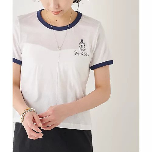 【ウィムガゼット/Whim Gazette】の【Sporty&Rich】リンガーTシャツ 人気、トレンドファッション・服の通販 founy(ファニー) 　ファッション　Fashion　レディースファッション　WOMEN　トップス・カットソー　Tops/Tshirt　シャツ/ブラウス　Shirts/Blouses　ロング / Tシャツ　T-Shirts　コンパクト　Compact　シューズ　Shoes　ショート　Short　シンプル　Simple　スポーティ　Sporty　雑誌　Magazine　トレンド　Trend　ボトム　Bottom　おすすめ　Recommend　夏　Summer　2023春夏・S/S　Ss,Spring/Summer,2023　2023年　2023　 other-1|ID: prp329100004459842 ipo3291000000031215127