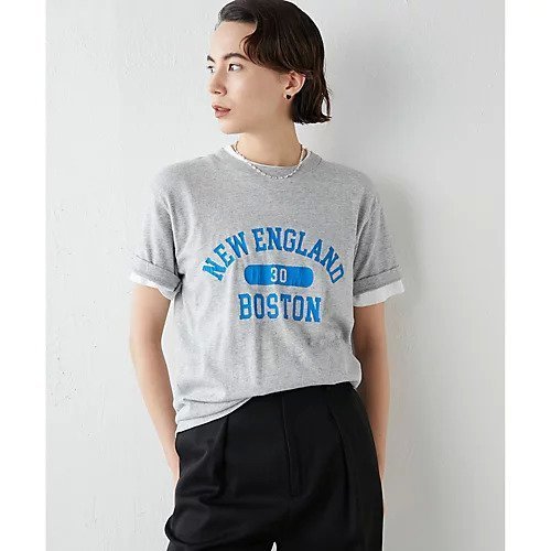【ウィムガゼット/Whim Gazette】のブロークンプリントTシャツ 人気、トレンドファッション・服の通販 founy(ファニー) 　ファッション　Fashion　レディースファッション　WOMEN　トップス・カットソー　Tops/Tshirt　シャツ/ブラウス　Shirts/Blouses　ロング / Tシャツ　T-Shirts　2023年　2023　2023春夏・S/S　Ss,Spring/Summer,2023　インナー　Inner　カットソー　Cut And Sew　コンパクト　Compact　シンプル　Simple　ジャケット　Jacket　プリント　Print　ベーシック　Basic　ボトム　Bottom　ロング　Long　ヴィンテージ　Vintage　夏　Summer　 other-1|ID: prp329100004459843 ipo3291000000031215131
