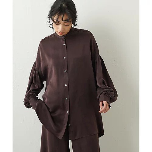 【ウィムガゼット/Whim Gazette】のシルクフィブリルシャツ 人気、トレンドファッション・服の通販 founy(ファニー) 　ファッション　Fashion　レディースファッション　Fashion for Women　トップス・カットソー　Cut & Sew Tops　シャツ・ブラウス・オフィスカジュアル　Elegant Blouses & Button-Ups　キャミソール　Camisole, Spaghetti Strap Top　ギャザー　Gathered, Ruffled　サテン　Satin, Glossy Fabric　シルク　Silk, 100% Silk　セットアップ　Set-Up, Coordinated Outfit　デニム　Denim, Jeans Material　ボトム　Bottoms, Lower Wear　ヨーク　Yoke, Yoke Design　ロング　Long, Long-Length　おすすめ　Recommended / Our Picks　2023春夏・S/S　Spring/Summer 2023 SS23　2023年　2023　エレガント 上品　Elegant　 other-1|ID: prp329100004459882 ipo3291000000031215359