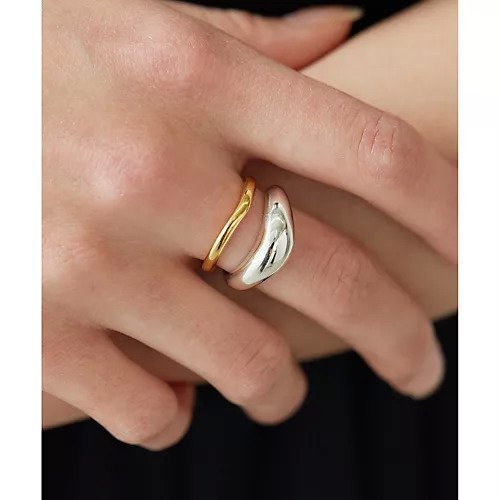 【ウィムガゼット/Whim Gazette】の【Hoaw.】カーブ2SETリング 人気、トレンドファッション・服の通販 founy(ファニー) 　ファッション　Fashion　レディースファッション　Fashion for Women　アクセサリー　Fashion Accessories　コンビ　Combo, Combination Style　シューズ　Shoes, Footwear　シルバー　Silver, Metallic Silver　スタンダード　Standard, Basic　フォルム　Silhouette, Form　2023春夏・S/S　Spring/Summer 2023 SS23　2023年　2023　エレガント 上品　Elegant　other-2|ID: prp329100004459955 ipo3291000000031238724