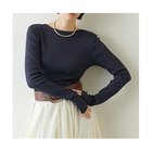 【ウィムガゼット/Whim Gazette】のVバックシャンテレコカットソー 人気、トレンドファッション・服の通販 founy(ファニー) ファッション Fashion レディースファッション Fashion for Women トップス・カットソー Cut & Sew Tops カットソー・ベーシックTシャツ Cut-and-Sewn Tops / Stretch Tees & Basics インナー Innerwear カッティング Cutting Detail 今季 This Season, Current Season ジャケット Jacket, Outerwear スマート Smart, Elegant テレコ Ribbed, Rib Stitch 定番 Standard, Basic Item フィット Fit, Slim Fit フェミニン Feminine, Girly プレミアム Premium, High-End ベーシック Basic, Essential ボーダー Border, Stripe 無地 Plain, Solid Color thumbnail ネイビー|ID: prp329100004459990 ipo3291000000031216116