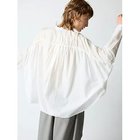 【ミズイロ インド/mizuiro ind】のバックギャザーワイドシャツ オフホワイト|ID: prp329100004460021 ipo3291000000031216331
