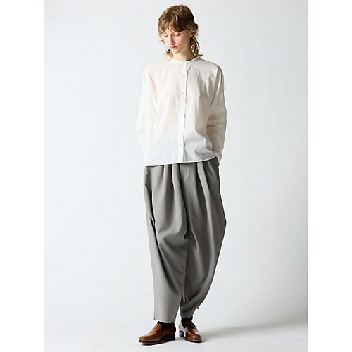 【ミズイロ インド/mizuiro ind】のバックギャザーワイドシャツ 人気、トレンドファッション・服の通販 founy(ファニー) 　ファッション　Fashion　レディースファッション　WOMEN　トップス・カットソー　Tops/Tshirt　シャツ/ブラウス　Shirts/Blouses　バッグ　Bag　ギャザー　Gather　シンプル　Simple　スタンド　Stand　フロント　Front　人気　Popularity　秋　Autumn/Fall　羽織　Haori　other-3|ID: prp329100004460021 ipo3291000000031238830