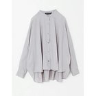 【ミズイロ インド/mizuiro ind】のバックギャザーワイドシャツ ライトグレー|ID: prp329100004460021 ipo3291000000031730458