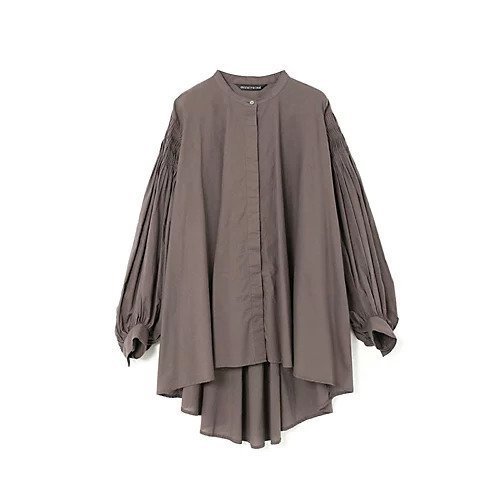 【ミズイロ インド/mizuiro ind】のピンタックパフスリーブシャツ インテリア・キッズ・メンズ・レディースファッション・服の通販 founy(ファニー) 　ファッション　Fashion　レディースファッション　Fashion for Women　トップス・カットソー　Cut & Sew Tops　シャツ・ブラウス・オフィスカジュアル　Elegant Blouses & Button-Ups　スリーブ　Sleeve, Long Sleeve / Short Sleeve　フロント　Front, Front Design　人気　Popular, Best Seller　秋　Autumn　グレー|ID: prp329100004460034 ipo3291000000035913044