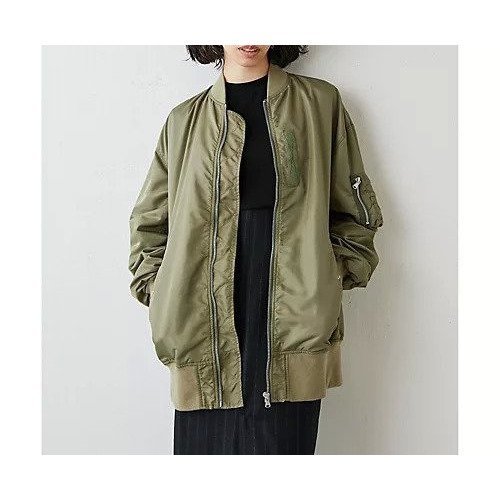【ウィムガゼット/Whim Gazette】のMA-1ブルゾン 人気、トレンドファッション・服の通販 founy(ファニー) 　ファッション　Fashion　レディースファッション　WOMEN　アウター　Coat Outerwear　ブルゾン　Blouson/Jackets　MA-1　MA-1　インナー　Inner　春　Spring　秋　Autumn/Fall　ショルダー　Shoulder　ジャケット　Jacket　デニム　Denim　ドロップ　Drop　バランス　Balance　フェミニン　Feminine　フォルム　Form　ブルゾン　Blouson　ボトム　Bottom　ミックス　Mix　ミリタリー　Military　リラックス　Relax　ロング　Long　おすすめ　Recommend　2023年　2023　2023-2024秋冬・A/W　Aw/Autumn/Winter//Fw/Fall-Winter/2023-2024　other-2|ID: prp329100004460069 ipo3291000000031238905