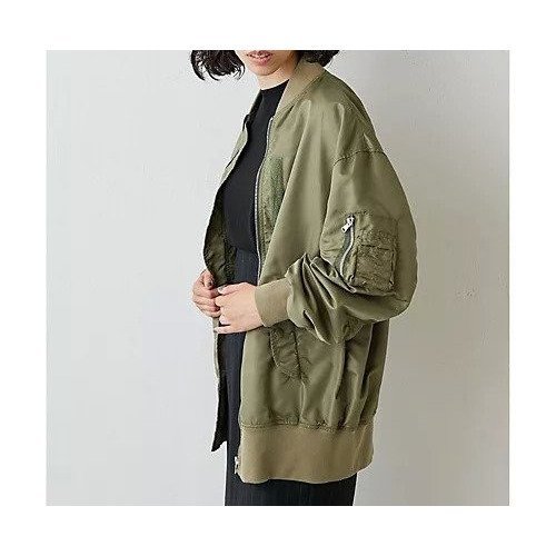 【ウィムガゼット/Whim Gazette】のMA-1ブルゾン 人気、トレンドファッション・服の通販 founy(ファニー) 　ファッション　Fashion　レディースファッション　WOMEN　アウター　Coat Outerwear　ブルゾン　Blouson/Jackets　MA-1　MA-1　インナー　Inner　春　Spring　秋　Autumn/Fall　ショルダー　Shoulder　ジャケット　Jacket　デニム　Denim　ドロップ　Drop　バランス　Balance　フェミニン　Feminine　フォルム　Form　ブルゾン　Blouson　ボトム　Bottom　ミックス　Mix　ミリタリー　Military　リラックス　Relax　ロング　Long　おすすめ　Recommend　2023年　2023　2023-2024秋冬・A/W　Aw/Autumn/Winter//Fw/Fall-Winter/2023-2024　other-3|ID: prp329100004460069 ipo3291000000031238906