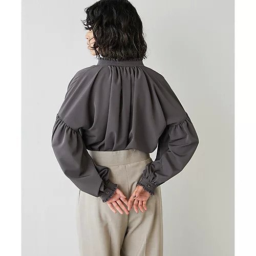 【ウィムガゼット/Whim Gazette】のサテンギャザーブラウス 人気、トレンドファッション・服の通販 founy(ファニー) 　ファッション　Fashion　レディースファッション　Fashion for Women　トップス・カットソー　Cut & Sew Tops　シャツ・ブラウス・オフィスカジュアル　Elegant Blouses & Button-Ups　インナー　Innerwear　ギャザー　Gathered, Ruffled　サテン　Satin, Glossy Fabric　スキッパー　Skipper, Open Collar　チューブ　Tube, Tube Top　ドレープ　Drape, Draping Fabric　フェミニン　Feminine, Girly　フリル　Frill, Ruffle　ワンポイント　One Point, Statement Accent　おすすめ　Recommended / Our Picks　2023年　2023　2023-2024秋冬・A/W　Autumn/Winter 2023–24 AW23–24　エレガント 上品　Elegant　other-3|ID: prp329100004460108 ipo3291000000031238964