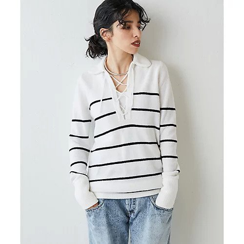 【ウィムガゼット/Whim Gazette】のラガーニット 人気、トレンドファッション・服の通販 founy(ファニー) 　ファッション　Fashion　レディースファッション　Fashion for Women　トップス・カットソー　Cut & Sew Tops　ニット　Knit Tops & Sweaters　ヴィンテージ　Vintage Style　シンプル　Simple, Minimal　スラックス　Slacks, Dress Pants　デニム　Denim, Jeans Material　フィット　Fit, Slim Fit　ボーダー　Border, Stripe　ループ　Loop, Loop Knit　レース　Lace, Lace Fabric　2023年　2023　2023-2024秋冬・A/W　Autumn/Winter 2023–24 AW23–24　other-2|ID: prp329100004460109 ipo3291000000031238965