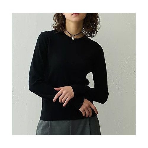 【ウィムガゼット/Whim Gazette】の14Gテンジク クルーネックプルオーバー インテリア・キッズ・メンズ・レディースファッション・服の通販 founy(ファニー) 　ファッション　Fashion　レディースファッション　Fashion for Women　トップス・カットソー　Cut & Sew Tops　カジュアルプルオーバー・ニットトップス　Pullovers & Knit Tops / Casual Pullovers　アンサンブル　Ensemble Set　秋　Autumn　カーディガン　Cardigan, Knitwear　コンパクト　Compact, Small Size　シンプル　Simple, Minimal　ジャケット　Jacket, Outerwear　スタンダード　Standard, Basic　ストール　Stole, Wrap　ベーシック　Basic, Essential　ボトム　Bottoms, Lower Wear　冬　Winter / This Winter　おすすめ　Recommended / Our Picks　2023年　2023　2023-2024秋冬・A/W　Autumn/Winter 2023–24 AW23–24　エレガント 上品　Elegant　ブラック|ID: prp329100004460156 ipo3291000000031217182