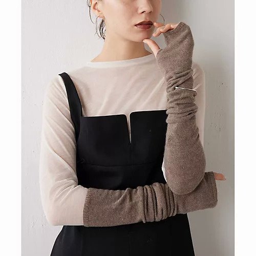 【ウィムガゼット/Whim Gazette】の【THE PAUSE】カシミヤアームウォーマー インテリア・キッズ・メンズ・レディースファッション・服の通販 founy(ファニー) 　ファッション　Fashion　レディースファッション　Fashion for Women　ヴィンテージ　Vintage Style　カットソー　Cut and Sewn Top　グラデーション　Gradient, Ombre　トレンド　Trend, Trending Now　防寒　Cold Protection, Winter-Ready　ワーク　Workwear, Utility Style　冬　Winter / This Winter　おすすめ　Recommended / Our Picks　2023年　2023　2023-2024秋冬・A/W　Autumn/Winter 2023–24 AW23–24　ブラウン|ID: prp329100004460216 ipo3291000000031217578