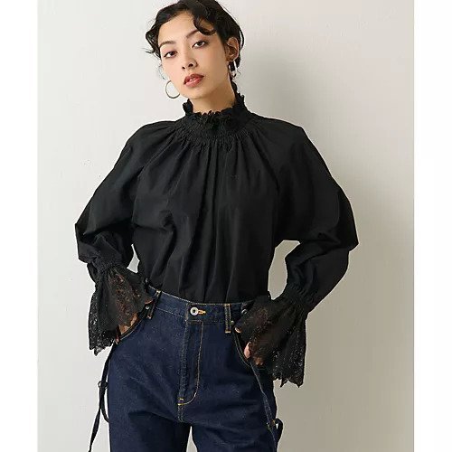 【ウィムガゼット/Whim Gazette】のレースコンビブラウス インテリア・キッズ・メンズ・レディースファッション・服の通販 founy(ファニー) https://founy.com/ ファッション Fashion レディースファッション Fashion for Women トップス・カットソー Cut & Sew Tops シャツ・ブラウス・オフィスカジュアル Elegant Blouses & Button-Ups インナー Innerwear エレガント 上品 Elegant ヴィンテージ Vintage Style ジャケット Jacket, Outerwear スタンド Stand Collar, Upright Stand チュール Tulip, Tulip Motif ドッキング Docking, Mixed Material レース Lace, Lace Fabric おすすめ Recommended / Our Picks 日本製 Made In Japan 2023年 2023 2023-2024秋冬・A/W Autumn/Winter 2023–24 AW23–24 |ID: prp329100004460228 ipo3291000000031217656