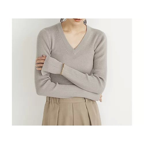 【ウィムガゼット/Whim Gazette】のRIB Vネックプルオーバー インテリア・キッズ・メンズ・レディースファッション・服の通販 founy(ファニー) 　ファッション　Fashion　レディースファッション　WOMEN　トップス・カットソー　Tops/Tshirt　プルオーバー　Pullover　Vネック　V-Neck　インナー　Inner　コーティング　Coating　シンプル　Simple　ストレッチ　Stretch　スリット　Slit　デコルテ　Decolletage　フィット　Fit　ベーシック　Basic　2023年　2023　2023-2024秋冬・A/W　Aw/Autumn/Winter//Fw/Fall-Winter/2023-2024　エレガント 上品　Elegant　ライトベージュ|ID: prp329100004460234 ipo3291000000031217706