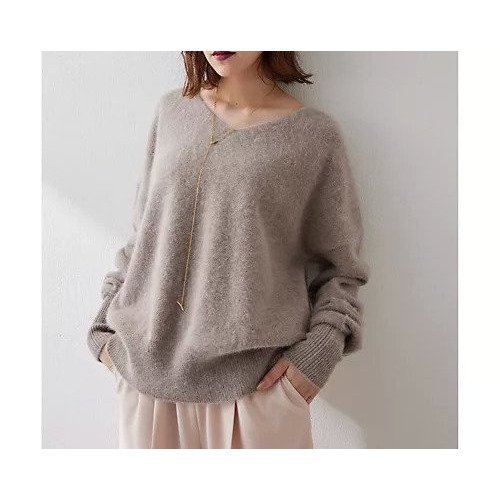 【ウィムガゼット/Whim Gazette】のフォックスウールVネックプルオーバー インテリア・キッズ・メンズ・レディースファッション・服の通販 founy(ファニー) 　ファッション　Fashion　レディースファッション　WOMEN　トップス・カットソー　Tops/Tshirt　プルオーバー　Pullover　Vネック　V-Neck　2023年　2023　2023-2024秋冬・A/W　Aw/Autumn/Winter//Fw/Fall-Winter/2023-2024　おすすめ　Recommend　インナー　Inner　デコルテ　Decolletage　フォックス　Fox　ブライト　Bright　エレガント 上品　Elegant　定番　Standard　A/W・秋冬　Aw・Autumn/Winter・Fw・Fall-Winter　モカ|ID: prp329100004460243 ipo3291000000031217793