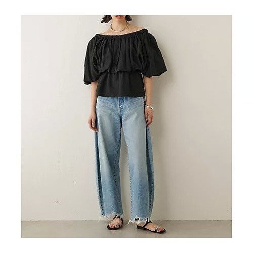 【ウィムガゼット/Whim Gazette】のリネンオフショルブラウス 人気、トレンドファッション・服の通販 founy(ファニー) 　ファッション　Fashion　レディースファッション　Fashion for Women　トップス・カットソー　Cut & Sew Tops　シャツ・ブラウス・オフィスカジュアル　Elegant Blouses & Button-Ups　2023年　2023　2023春夏・S/S　Spring/Summer 2023 SS23　クロップド　Cropped, Short Length　シェイプ　Shape, Slim Fit　シンプル　Simple, Minimal　ボトム　Bottoms, Lower Wear　ラウンド　Round, Round Neck　リネン　Linen, Linen Fabric　ワッシャー　Washer, Crinkled Finish　エレガント 上品　Elegant　other-2|ID: prp329100004460303 ipo3291000000031239233