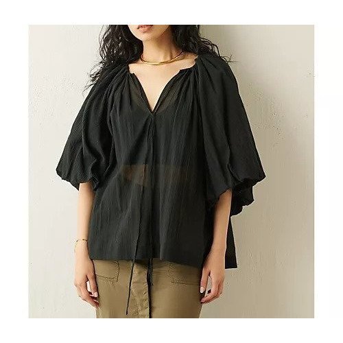 【ウィムガゼット/Whim Gazette】のバブルスリーブブラウス 人気、トレンドファッション・服の通販 founy(ファニー) 　ファッション　Fashion　レディースファッション　Fashion for Women　トップス・カットソー　Cut & Sew Tops　シャツ・ブラウス・オフィスカジュアル　Elegant Blouses & Button-Ups　ギャザー　Gathered, Ruffled　タイトスカート　Pencil Skirt, Tight Skirt　バランス　Balance, Style Balance　バルーン　Balloon, Balloon Silhouette　フロント　Front, Front Design　ミックス　Mix, Mixed Style　おすすめ　Recommended / Our Picks　2023春夏・S/S　Spring/Summer 2023 SS23　2023年　2023　エレガント 上品　Elegant　 other-1|ID: prp329100004460307 ipo3291000000031218156