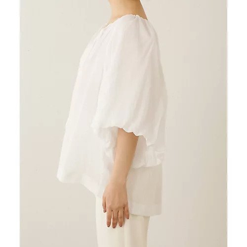 【ウィムガゼット/Whim Gazette】のバブルスリーブブラウス 人気、トレンドファッション・服の通販 founy(ファニー) 　ファッション　Fashion　レディースファッション　Fashion for Women　トップス・カットソー　Cut & Sew Tops　シャツ・ブラウス・オフィスカジュアル　Elegant Blouses & Button-Ups　ギャザー　Gathered, Ruffled　タイトスカート　Pencil Skirt, Tight Skirt　バランス　Balance, Style Balance　バルーン　Balloon, Balloon Silhouette　フロント　Front, Front Design　ミックス　Mix, Mixed Style　おすすめ　Recommended / Our Picks　2023春夏・S/S　Spring/Summer 2023 SS23　2023年　2023　エレガント 上品　Elegant　other-3|ID: prp329100004460307 ipo3291000000031239240