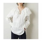 【ウィムガゼット/Whim Gazette】の【Col Pierrot】オリジナルレースブラウス 人気、トレンドファッション・服の通販 founy(ファニー) ファッション Fashion レディースファッション Fashion for Women トップス・カットソー Cut & Sew Tops シャツ・ブラウス・オフィスカジュアル Elegant Blouses & Button-Ups カーディガン Cardigan, Knitwear サテン Satin, Glossy Fabric サロペット Overalls, Salopette デニム Denim, Jeans Material フィット Fit, Slim Fit フランス France, French ボトム Bottoms, Lower Wear レース Lace, Lace Fabric 2022年 2022 2022 春夏 S/S Spring/Summer 2022 SS22 おすすめ Recommended / Our Picks エレガント 上品 Elegant thumbnail ホワイト|ID: prp329100004460332 ipo3291000000031218318