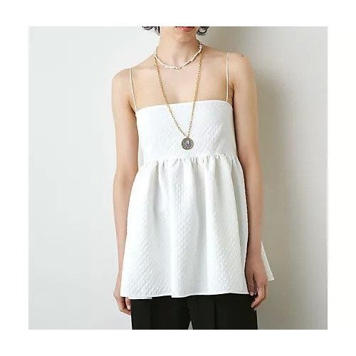 【ウィムガゼット/Whim Gazette】のジャガードキャミブラウス 人気、トレンドファッション・服の通販 founy(ファニー) 　ファッション　Fashion　レディースファッション　Fashion for Women　トップス・カットソー　Cut & Sew Tops　キャミソール&ノースリーブ　Camisoles & Sleeveless Tops　シャツ・ブラウス・オフィスカジュアル　Elegant Blouses & Button-Ups　エレガント 上品　Elegant　カットソー　Cut and Sewn Top　キャミソール　Camisole, Spaghetti Strap Top　キルティング　Quilted, Quilting　今季　This Season, Current Season　タンク　Tank Top, Sleeveless Top　デニム　Denim, Jeans Material　ハーフ　Half, Half-Length　フィット　Fit, Slim Fit　フレア　Flare, Flared　ラップ　Wrap, Wrap Design　2022年　2022　2022 春夏 S/S　Spring/Summer 2022 SS22　おすすめ　Recommended / Our Picks　other-2|ID: prp329100004460341 ipo3291000000031239297