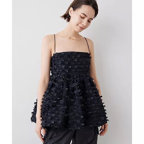 【ウィムガゼット/Whim Gazette】のリボンキャミブラウス 人気、トレンドファッション・服の通販 founy(ファニー) 　ファッション　Fashion　レディースファッション　WOMEN　トップス・カットソー　Tops/Tshirt　キャミソール / ノースリーブ　No Sleeves　シャツ/ブラウス　Shirts/Blouses　インナー　Inner　カットジャガード　Cut Jacquard　キャミソール　Camisole　ギャザー　Gather　デニム　Denim　フェミニン　Feminine　フレア　Flare　ボトム　Bottom　ラップ　Wrap　リボン　Ribbon　ロング　Long　おすすめ　Recommend　2023春夏・S/S　Ss,Spring/Summer,2023　2023年　2023　 other-1|ID: prp329100004460349 ipo3291000000031218449