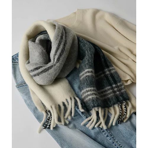 【ウィムガゼット/Whim Gazette】のアルパカシャギーストール インテリア・キッズ・メンズ・レディースファッション・服の通販 founy(ファニー) ファッション Fashion レディースファッション Fashion for Women 2023年 2023 2023-2024秋冬・A/W Autumn/Winter 2023–24 AW23–24 ストール Stole, Wrap フリンジ Fringe, Tassel オフホワイト|ID: prp329100004460359 ipo3291000000031218527