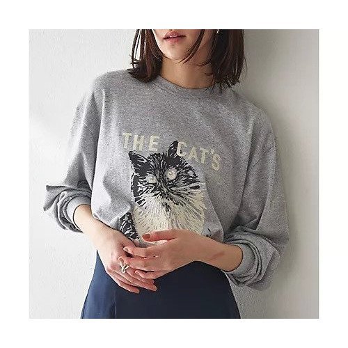 【ウィムガゼット/Whim Gazette】のCAT ロングTシャツ インテリア・キッズ・メンズ・レディースファッション・服の通販 founy(ファニー) https://founy.com/ ファッション Fashion レディースファッション Fashion for Women トップス・カットソー Cut & Sew Tops シャツ・ブラウス・オフィスカジュアル Elegant Blouses & Button-Ups ロングTシャツ・Tシャツ Longline T-Shirts & Tees インナー Innerwear ヴィンテージ Vintage Style カットソー Cut and Sewn Top カーディガン Cardigan, Knitwear ジャケット Jacket, Outerwear スリーブ Sleeve, Long Sleeve / Short Sleeve プリント Print, Printed Pattern ベーシック Basic, Essential ボトム Bottoms, Lower Wear リラックス Relax, Relaxed Fit ロング Long, Long-Length おすすめ Recommended / Our Picks 2023年 2023 2023-2024秋冬・A/W Autumn/Winter 2023–24 AW23–24 |ID: prp329100004460374 ipo3291000000031218629