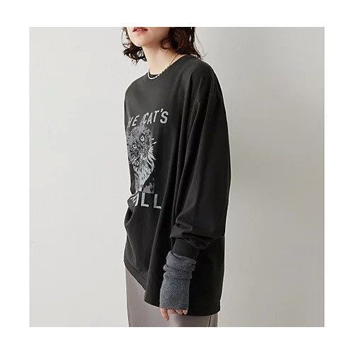 【ウィムガゼット/Whim Gazette】のCAT ロングTシャツ 人気、トレンドファッション・服の通販 founy(ファニー) 　ファッション　Fashion　レディースファッション　Fashion for Women　トップス・カットソー　Cut & Sew Tops　シャツ・ブラウス・オフィスカジュアル　Elegant Blouses & Button-Ups　ロングTシャツ・Tシャツ　Longline T-Shirts & Tees　インナー　Innerwear　ヴィンテージ　Vintage Style　カットソー　Cut and Sewn Top　カーディガン　Cardigan, Knitwear　ジャケット　Jacket, Outerwear　スリーブ　Sleeve, Long Sleeve / Short Sleeve　プリント　Print, Printed Pattern　ベーシック　Basic, Essential　ボトム　Bottoms, Lower Wear　リラックス　Relax, Relaxed Fit　ロング　Long, Long-Length　おすすめ　Recommended / Our Picks　2023年　2023　2023-2024秋冬・A/W　Autumn/Winter 2023–24 AW23–24　other-3|ID: prp329100004460374 ipo3291000000031239352
