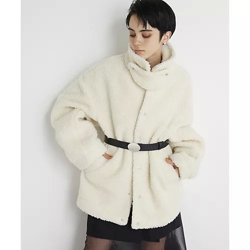 【ウィムガゼット/Whim Gazette】の【THE PAUSE】ボアブルゾン インテリア・キッズ・メンズ・レディースファッション・服の通販 founy(ファニー) 　ファッション　Fashion　レディースファッション　Fashion for Women　アウター　Coat / Outerwear Collection　ブルゾンジャケット・スポーティアウター　Blouson Jackets　インナー　Innerwear　ヴィンテージ　Vintage Style　グラデーション　Gradient, Ombre　ブルゾン　Blouson, Bomber Jacket　ボトム　Bottoms, Lower Wear　ミドル　Middle Length, Mid Height　モコモコ　Fuzzy, Fluffy　ワーク　Workwear, Utility Style　2023年　2023　2023-2024秋冬・A/W　Autumn/Winter 2023–24 AW23–24　オフホワイト|ID: prp329100004460388 ipo3291000000031218745