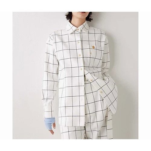 【ウィムガゼット/Whim Gazette】のウインドウペンシャツ インテリア・キッズ・メンズ・レディースファッション・服の通販 founy(ファニー) 　ファッション　Fashion　レディースファッション　Fashion for Women　トップス・カットソー　Cut & Sew Tops　シャツ・ブラウス・オフィスカジュアル　Elegant Blouses & Button-Ups　ストレッチ　Stretch, Stretchy Fabric　セットアップ　Set-Up, Coordinated Outfit　羽織　Haori, Light Jacket　おすすめ　Recommended / Our Picks　2023年　2023　2023-2024秋冬・A/W　Autumn/Winter 2023–24 AW23–24　オフホワイト|ID: prp329100004460396 ipo3291000000031218797