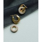 【ウィムガゼット/Whim Gazette】の【THE PAUSE】クリスタルサークルピアス ゴールド|ID: prp329100004460406 ipo3291000000031218865