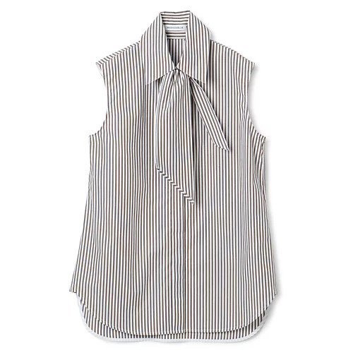 【マディソンブルー/MADISONBLUE】のSLEEVELESS TIE BL B.STRIPE インテリア・キッズ・メンズ・レディースファッション・服の通販 founy(ファニー) https://founy.com/ ファッション Fashion レディースファッション Fashion for Women トップス・カットソー Cut & Sew Tops クラシック Classic, Timeless Style ノースリーブ Sleeveless, No-Sleeve モダン Modern, Contemporary ラウンド Round, Round Neck リボン Ribbon, Bow ヴィンテージ Vintage Style エレガント 上品 Elegant 洗える Machine Washable |ID: prp329100004460420 ipo3291000000035211546