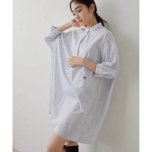【ウィムガゼット/Whim Gazette】の刺繍チュニックシャツ インテリア・キッズ・メンズ・レディースファッション・服の通販 founy(ファニー) https://founy.com/ ファッション Fashion レディースファッション Fashion for Women トップス・カットソー Cut & Sew Tops シャツ・ブラウス・オフィスカジュアル Elegant Blouses & Button-Ups ギャザー Gathered, Ruffled クラシカル Classical, Vintage-Inspired ショルダー Shoulder, Shoulder Strap スタンド Stand Collar, Upright Stand ストライプ Stripe, Striped Pattern チュニック Tunic, Long Top デニム Denim, Jeans Material ドロップ Drop Shoulder, Dropped Style ビッグ Big, Oversized フロント Front, Front Design ペンシル Pencil, Pencil Skirt 無地 Plain, Solid Color レギンス Leggings, Stretch Pants ワンポイント One Point, Statement Accent 2025年 2025 2025春夏・S/S Spring/Summer 2025 SS25 |ID: prp329100004460423 ipo3291000000031218987