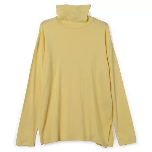 【プレインピープル/PLAIN PEOPLE】のコットンフライスタートルネックプルオーバー インテリア・キッズ・メンズ・レディースファッション・服の通販 founy(ファニー) 　ファッション　Fashion　レディースファッション　Fashion for Women　トップス・カットソー　Cut & Sew Tops　カジュアルプルオーバー・ニットトップス　Pullovers & Knit Tops / Casual Pullovers　タートルネック・ハイネックトップス　Turtlenecks & High-Neck Tops　おすすめ　Recommended / Our Picks　洗える　Machine Washable　イエロー|ID: prp329100004460461 ipo3291000000036313299