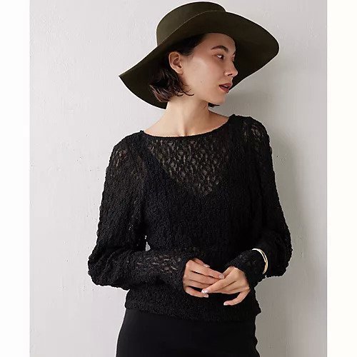 【ウィムガゼット/Whim Gazette】のレースカットソー 人気、トレンドファッション・服の通販 founy(ファニー) 　ファッション　Fashion　レディースファッション　Fashion for Women　トップス・カットソー　Cut & Sew Tops　カットソー・ベーシックTシャツ　Cut-and-Sewn Tops / Stretch Tees & Basics　ジャケット　Jacket, Outerwear　ストレッチ　Stretch, Stretchy Fabric　スリーブ　Sleeve, Long Sleeve / Short Sleeve　デニム　Denim, Jeans Material　ボトム　Bottoms, Lower Wear　レース　Lace, Lace Fabric　おすすめ　Recommended / Our Picks　2023年　2023　2023-2024秋冬・A/W　Autumn/Winter 2023–24 AW23–24　other-3|ID: prp329100004460462 ipo3291000000031239511