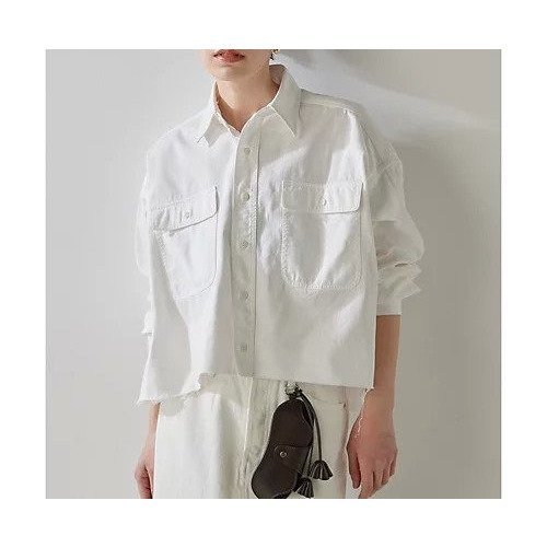 【ウィムガゼット/Whim Gazette】のデニムシャツ インテリア・キッズ・メンズ・レディースファッション・服の通販 founy(ファニー) ファッション Fashion レディースファッション Fashion for Women トップス・カットソー Cut & Sew Tops シャツ・ブラウス・オフィスカジュアル Elegant Blouses & Button-Ups インナー Innerwear ヴィンテージ Vintage Style クロップド Cropped, Short Length コンパクト Compact, Small Size ダメージ Distressed, Destroyed ツイル Twist, Twisted Detail デニム Denim, Jeans Material バランス Balance, Style Balance リアル Real, Realistic オフホワイト|ID: prp329100004460500 ipo3291000000031219541