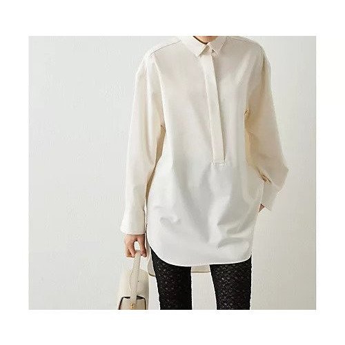 【ウィムガゼット/Whim Gazette】のヒヨクオーバーシャツ インテリア・キッズ・メンズ・レディースファッション・服の通販 founy(ファニー) 　ファッション　Fashion　レディースファッション　Fashion for Women　トップス・カットソー　Cut & Sew Tops　シャツ・ブラウス・オフィスカジュアル　Elegant Blouses & Button-Ups　インナー　Innerwear　オックス　Oxford Fabric　シンプル　Simple, Minimal　ジャケット　Jacket, Outerwear　バランス　Balance, Style Balance　フロント　Front, Front Design　ラウンド　Round, Round Neck　ロング　Long, Long-Length　2024年　2024　2024春夏・S/S　Spring/Summer 2024 SS24　エレガント 上品　Elegant　エクリュ|ID: prp329100004460518 ipo3291000000031219652