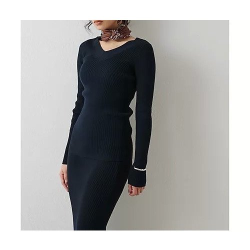 【ウィムガゼット/Whim Gazette】のリブVネックプルオーバー 人気、トレンドファッション・服の通販 founy(ファニー) 　ファッション　Fashion　レディースファッション　WOMEN　トップス・カットソー　Tops/Tshirt　プルオーバー　Pullover　Vネック　V-Neck　エレガント 上品　Elegant　シルク　Silk　セットアップ　Set Up　雑誌　Magazine　デコルテ　Decolletage　ベーシック　Basic　リブニット　Rib Knit　ロング　Long　おすすめ　Recommend　2024年　2024　2024春夏・S/S　Ss,Spring/Summer,2024　 other-1|ID: prp329100004460526 ipo3291000000031219700