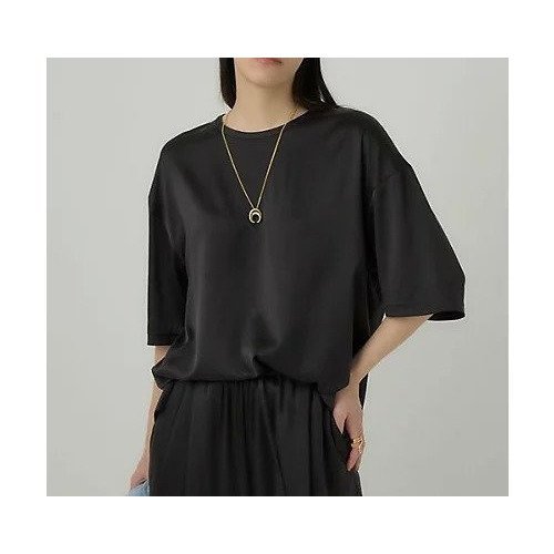 【カオス/Chaos】のモーラTシャツ インテリア・キッズ・メンズ・レディースファッション・服の通販 founy(ファニー) 　ファッション　Fashion　レディースファッション　Fashion for Women　トップス・カットソー　Cut & Sew Tops　シャツ・ブラウス・オフィスカジュアル　Elegant Blouses & Button-Ups　ロングTシャツ・Tシャツ　Longline T-Shirts & Tees　シルク　Silk, 100% Silk　シンプル　Simple, Minimal　ストレッチ　Stretch, Stretchy Fabric　定番　Standard, Basic Item　ブラック|ID: prp329100004460528 ipo3291000000035914572