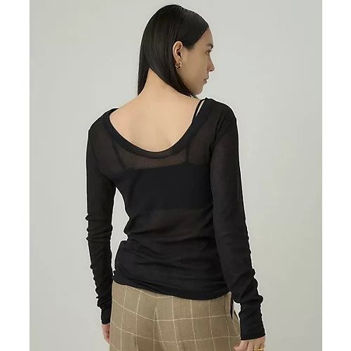 【カオス/Chaos】のパティロングスリーブTシャツ インテリア・キッズ・メンズ・レディースファッション・服の通販 founy(ファニー) 　ファッション　Fashion　レディースファッション　WOMEN　トップス・カットソー　Tops/Tshirt　シャツ/ブラウス　Shirts/Blouses　ロング / Tシャツ　T-Shirts　インナー　Inner　コンパクト　Compact　スリーブ　Sleeve　ロング　Long　エレガント 上品　Elegant　ブラック|ID: prp329100004460531 ipo3291000000031219737