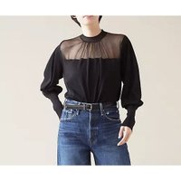 【マルティニーク/martinique】のコントラストプルオーバー 人気、トレンドファッション・服の通販 founy(ファニー) ファッション Fashion レディースファッション Fashion for Women トップス・カットソー Cut & Sew Tops カジュアルプルオーバー・ニットトップス Pullovers & Knit Tops / Casual Pullovers シアー Sheer, See-Through ハイネック High Neck, Mock Neck 夏 Summer |ID:prp329100004460535